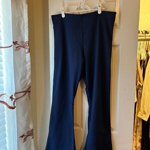 Navy blue flared leggings